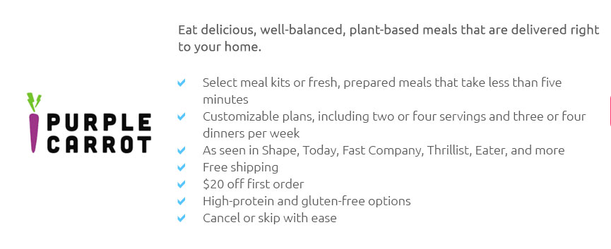 Plant Based Meal Delivery Nov